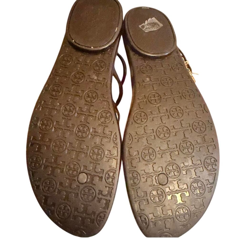 Tory Burch Vaughn Jelly Gladiator Sandals chocolate brown strappy thongstyle 9.5 - Picture 2 of 5